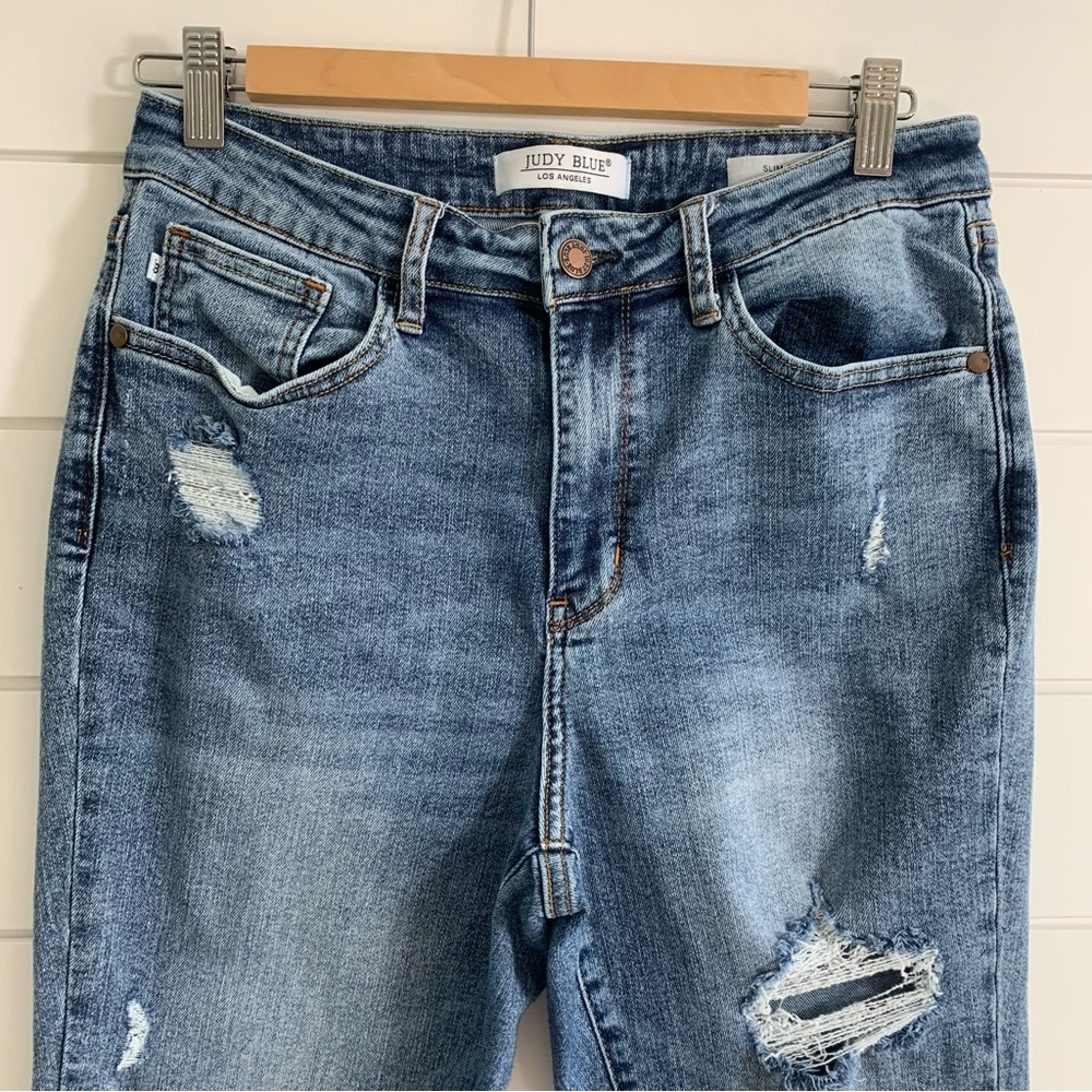 JUDY BLUE Lillian High‎ Rise Slim Fit jeans, size 11/30  style#JB88372 - Picture 3 of 9
